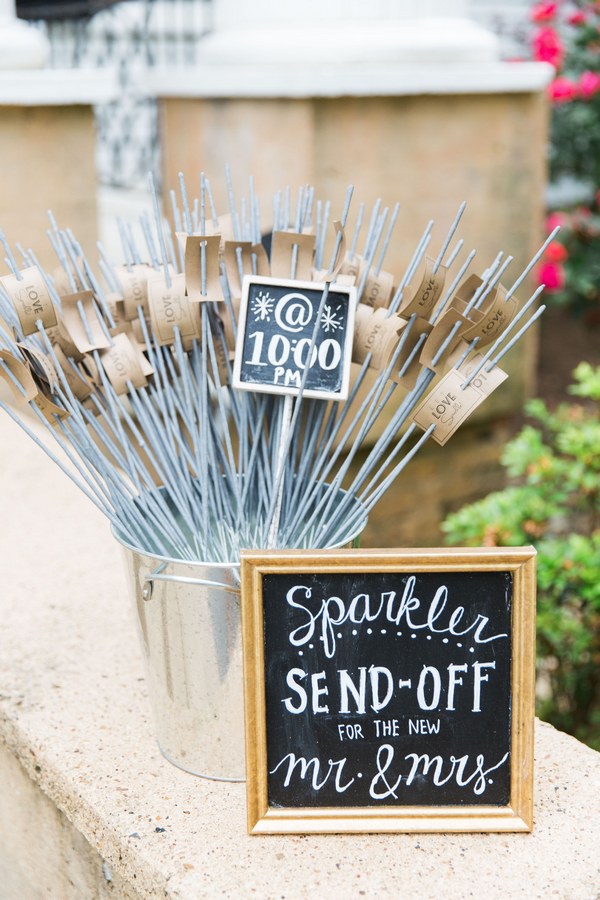 ashless wedding sparkler send-off display