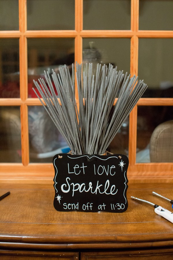 let love sparkler wedding send off decor