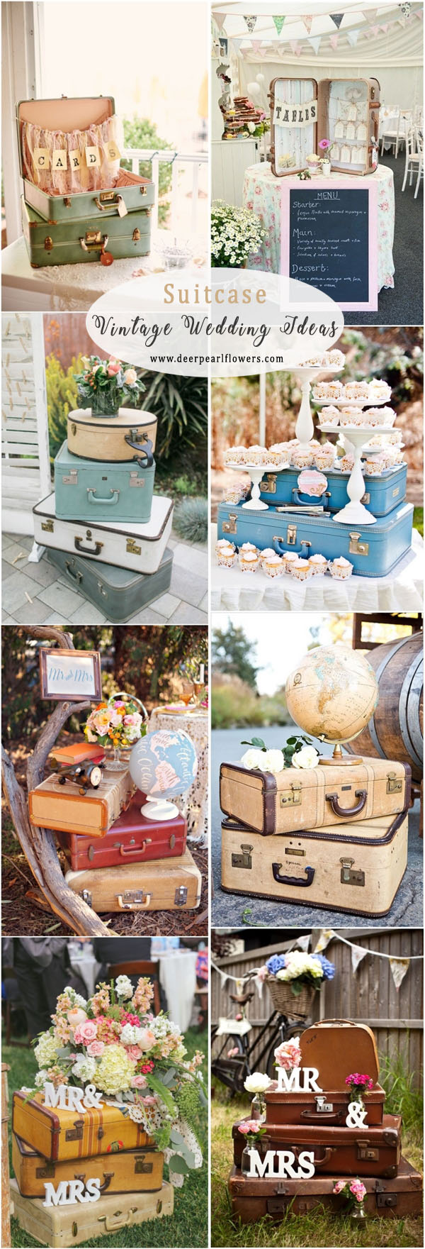 vintage suitcase wedding decor ideas