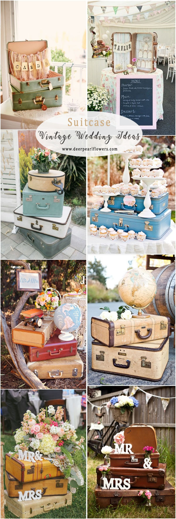 Top 10 Vintage Wedding Trend Ideas for 2019 6 vintage suitcase wedding decor ideas