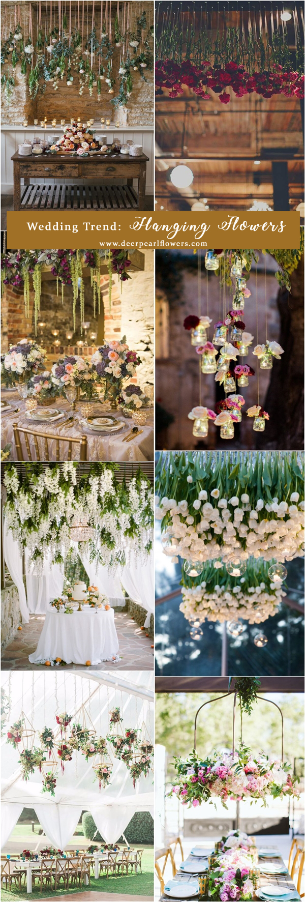 2018 wedding trend ideas - hanging flowers