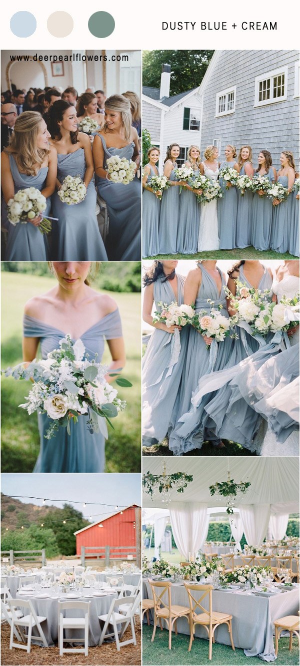 Top 7 Dusty Blue Wedding Color Combos for 2018 | Deer Pearl Flowers