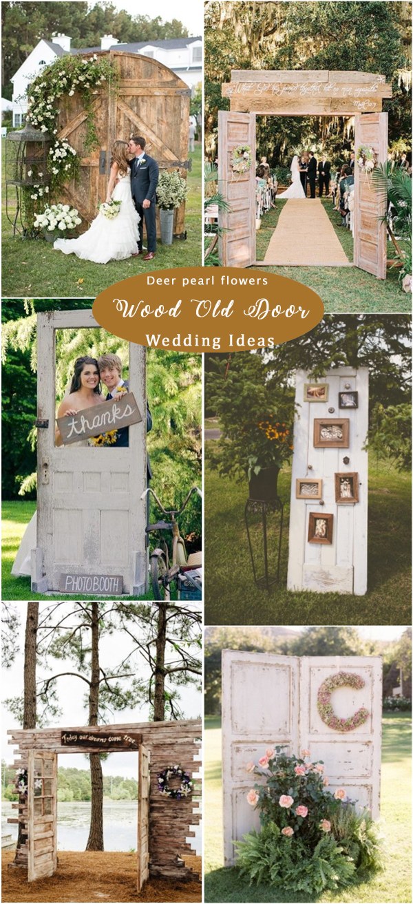 Rustic old door wedding decor ideas