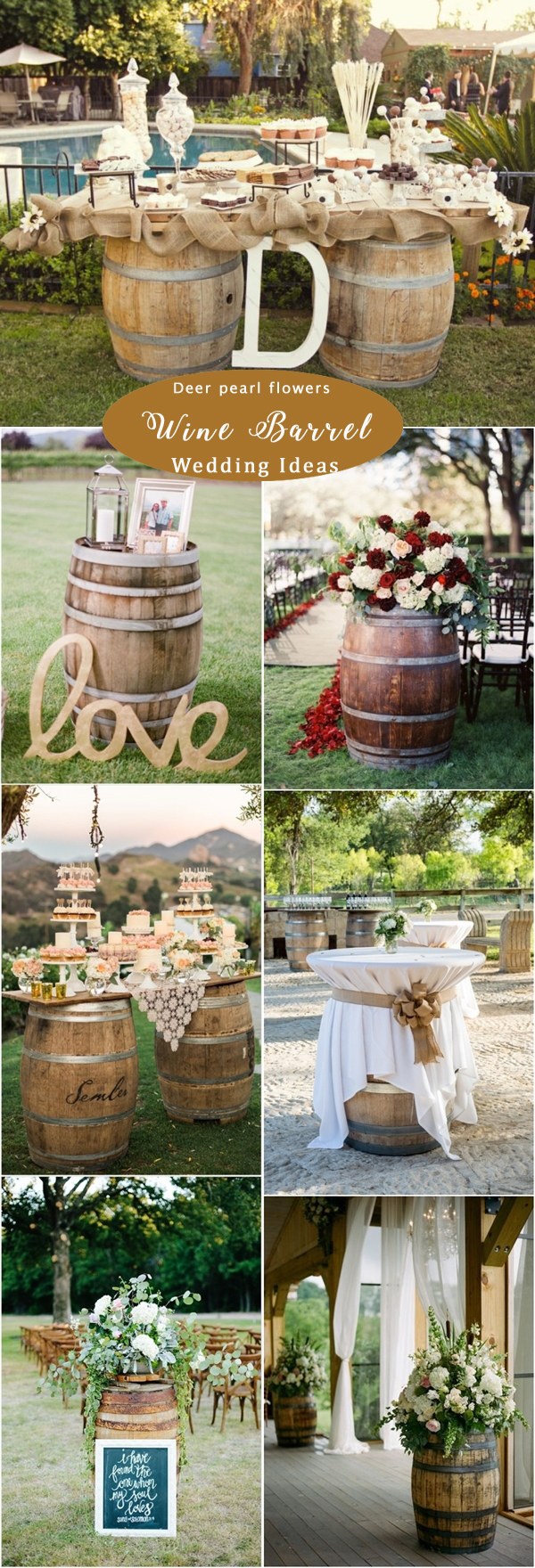 Rustic wine barrel wedding ideas