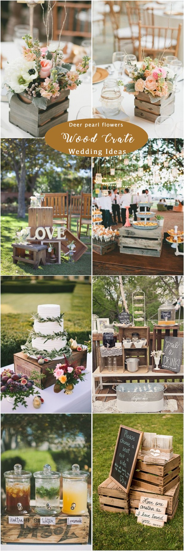 Rustic wood crate wedding ideas