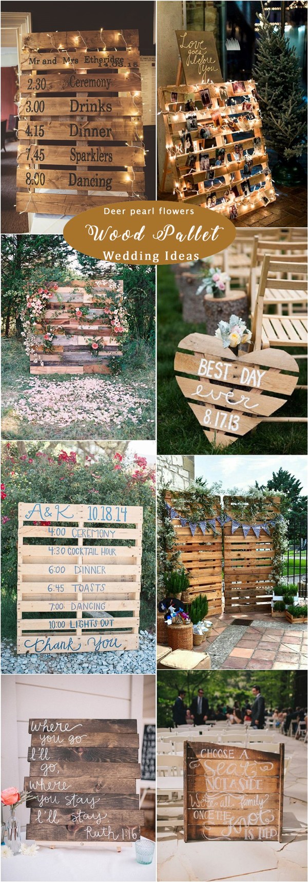 Rustic wood pallet wedding ideas