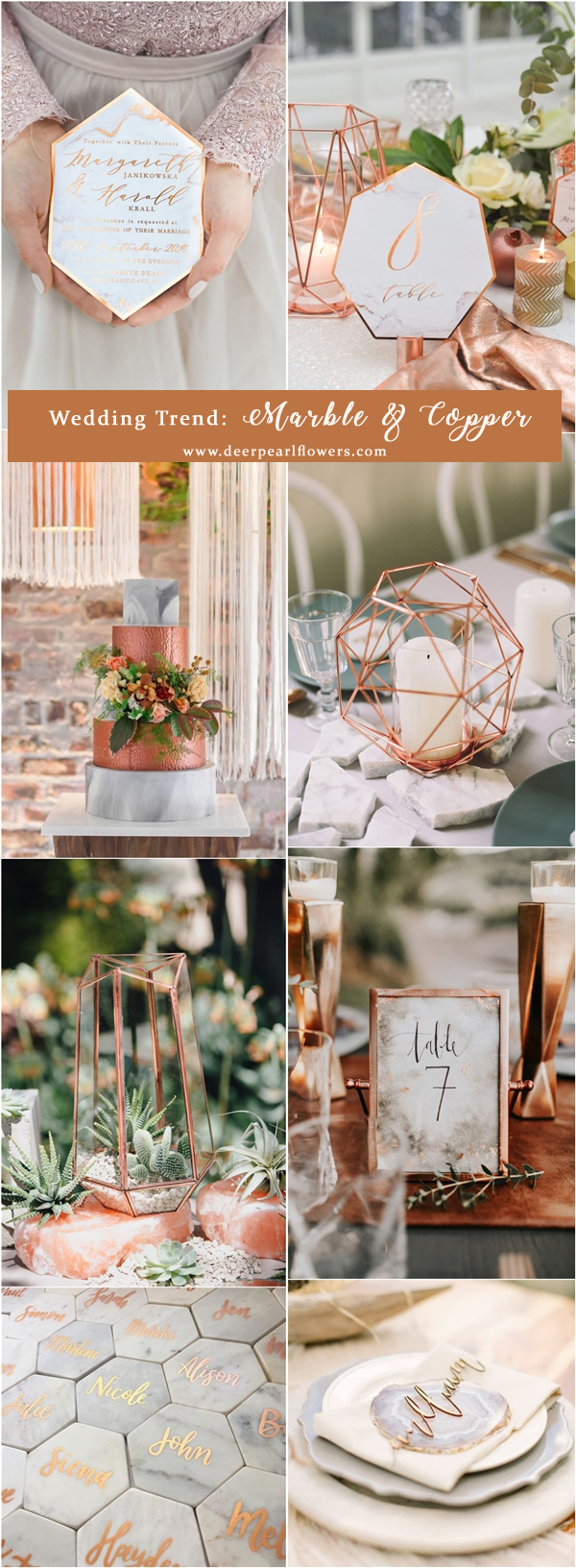 wedding trends marble and copper wedding ideas