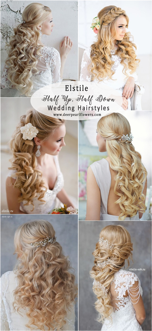 Elstile Half Up Half Down Wedding Hairstyles