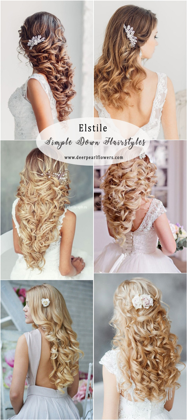 Elstile Long Wavy Wedding Hairstyles