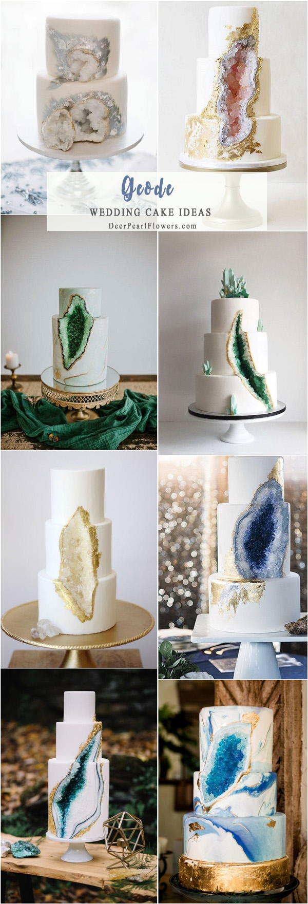 Geode wedding cake ideas