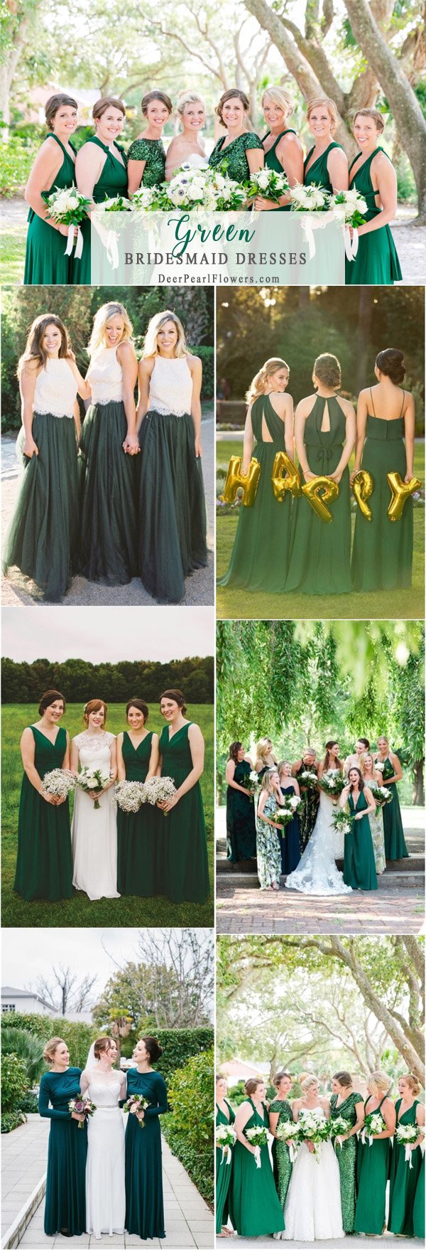 Greenery bridesmaid dress ideas