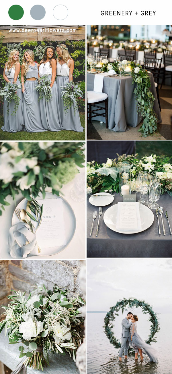Greenry and gold wedding color ideas