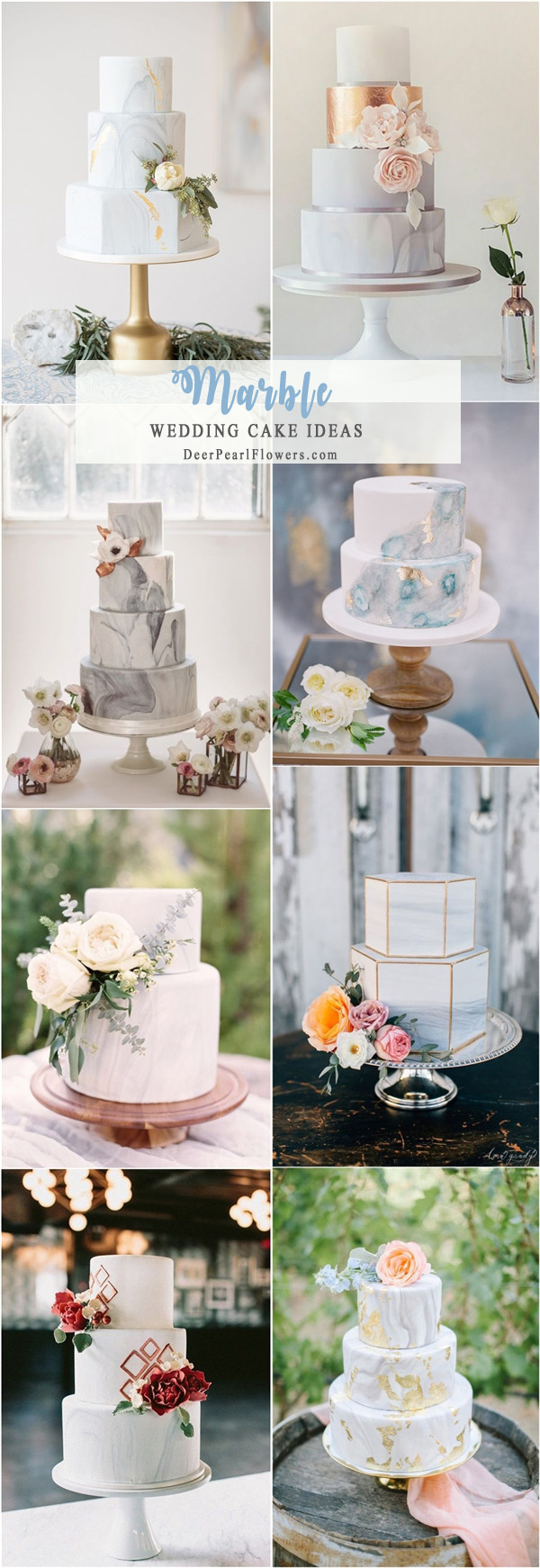 Marble wedding cake ideas