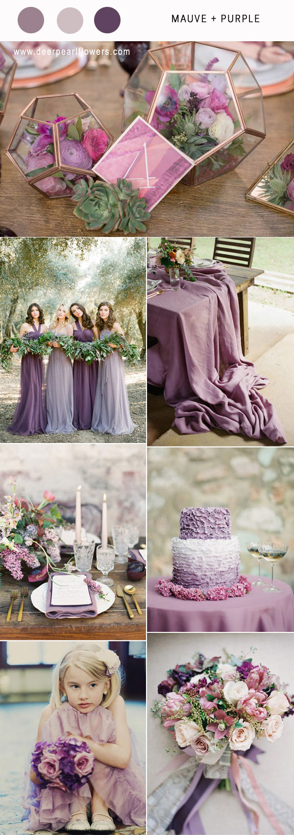 Mauve and purple wedding color ideas