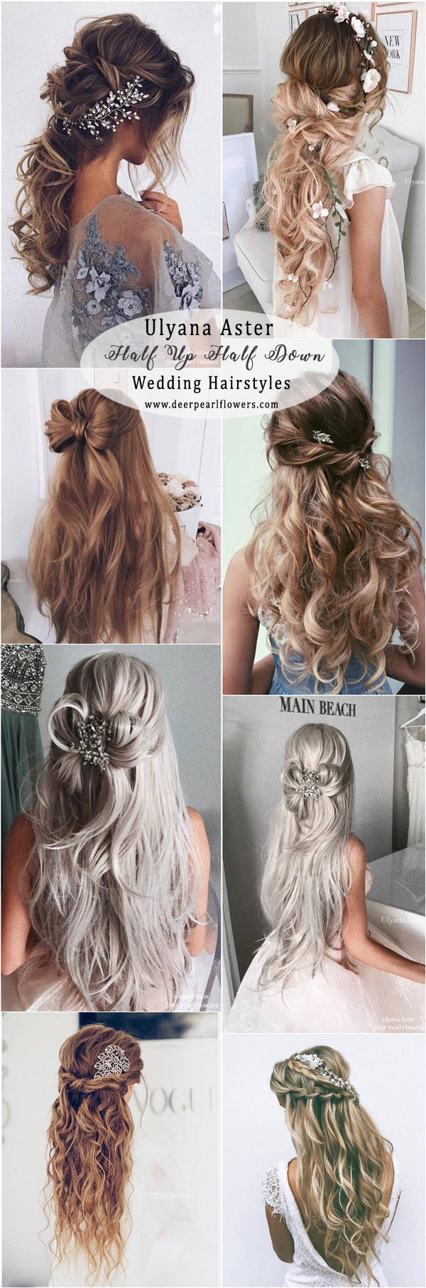 Ulyana Aster Half Up Half Down Wedding Hairstyles