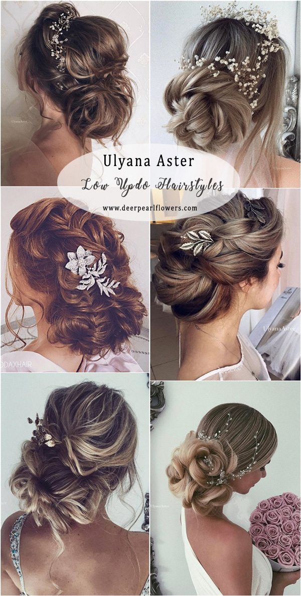 Ulyana Aster Low Updo Wedding Hairstyles