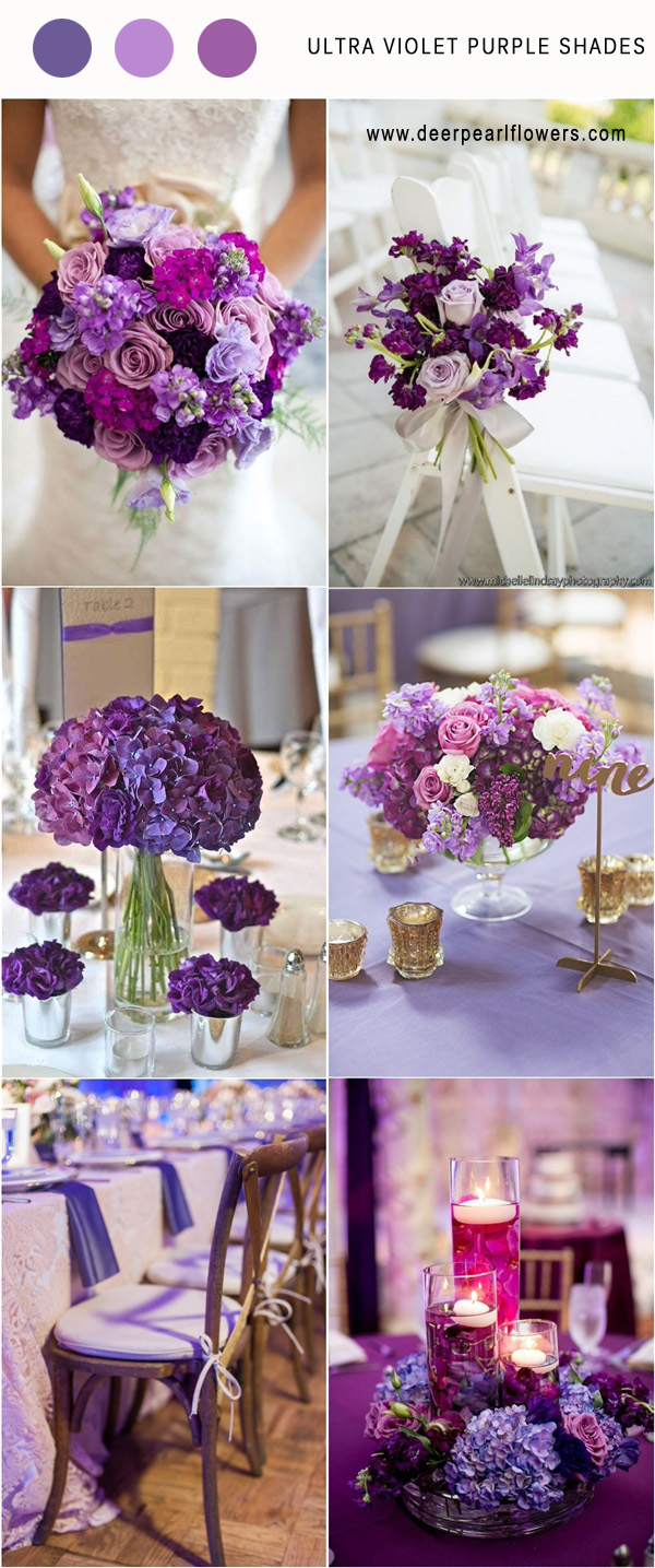 pantone wedding color 2018- Ultra violet purple wedding color ideas