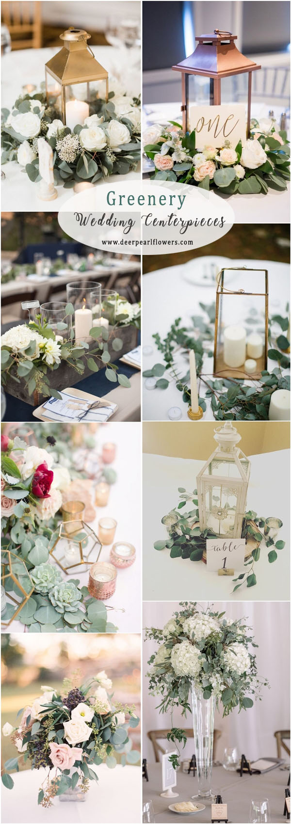 Greenery eucalyptus rustic wedding centerpieces