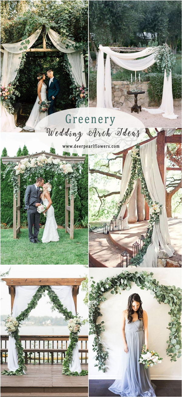 Greenery eucalyptus wedding arches
