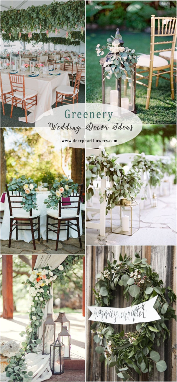 Greenery eucalyptus wedding decor ideas