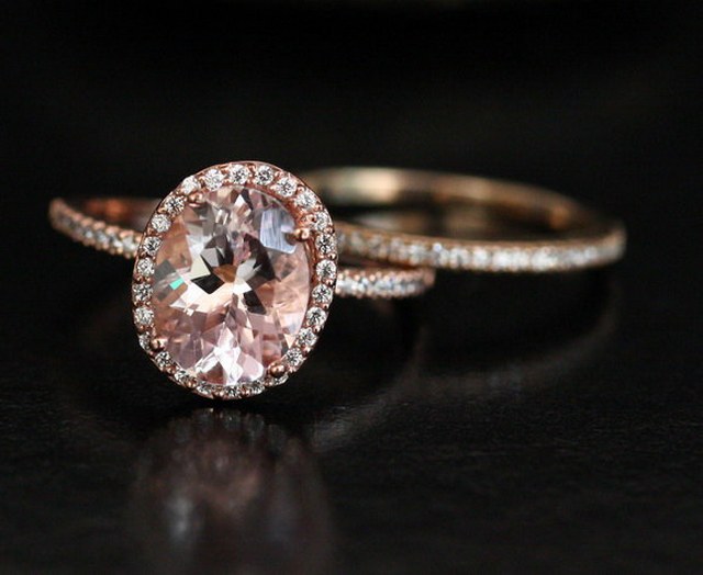 Rose Gold Morganite Engagement Ring