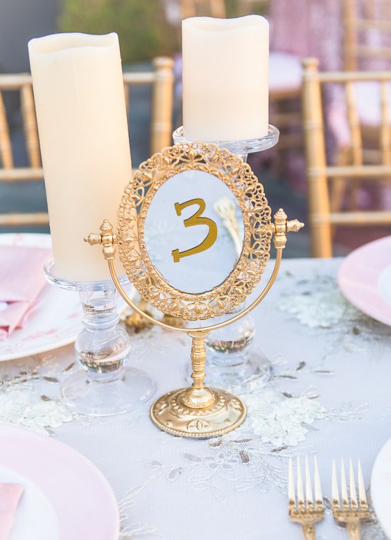 Fairy tale wedding table number