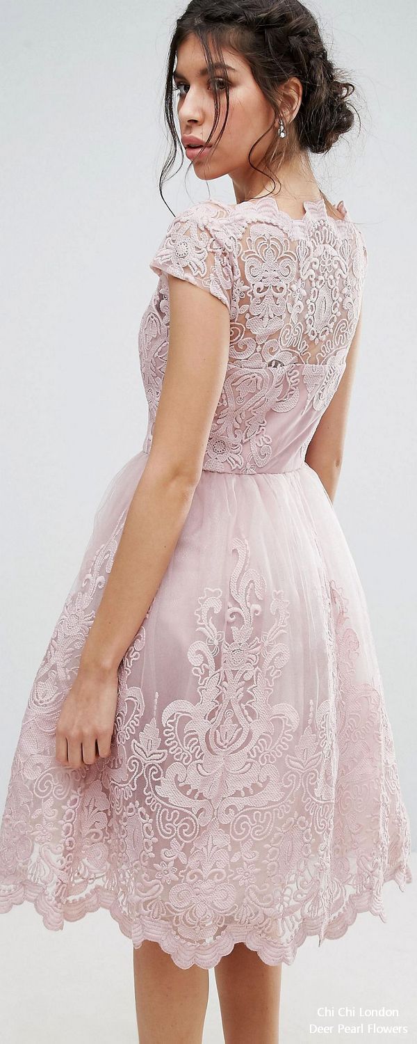 Lace Midi Prom Dress with Bardot Neck 7663449 2