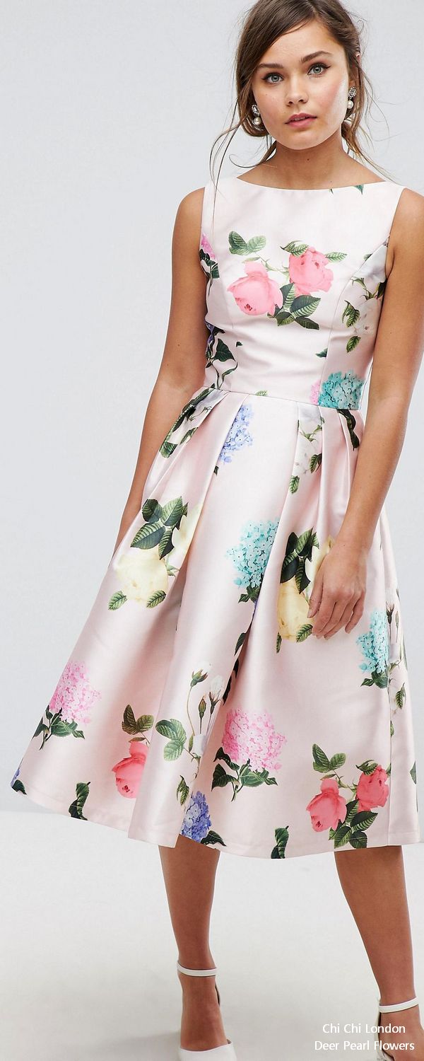 Printed Satin Midi Dress 9027949