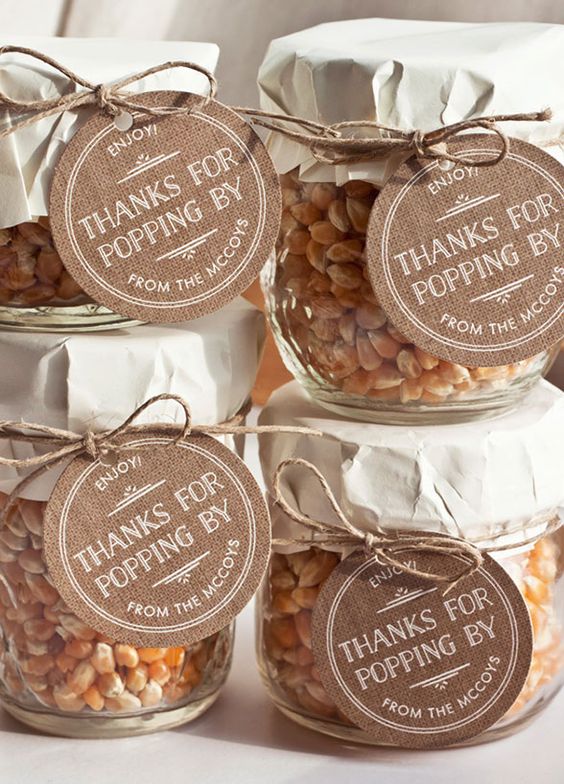 popcorn kernels fall wedding favors