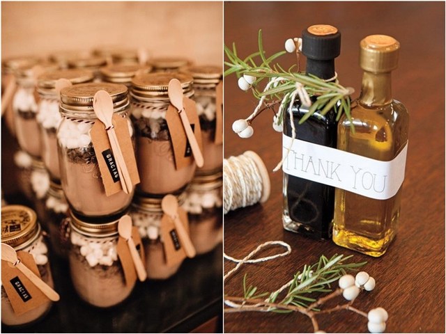 rustic fall wedding favors