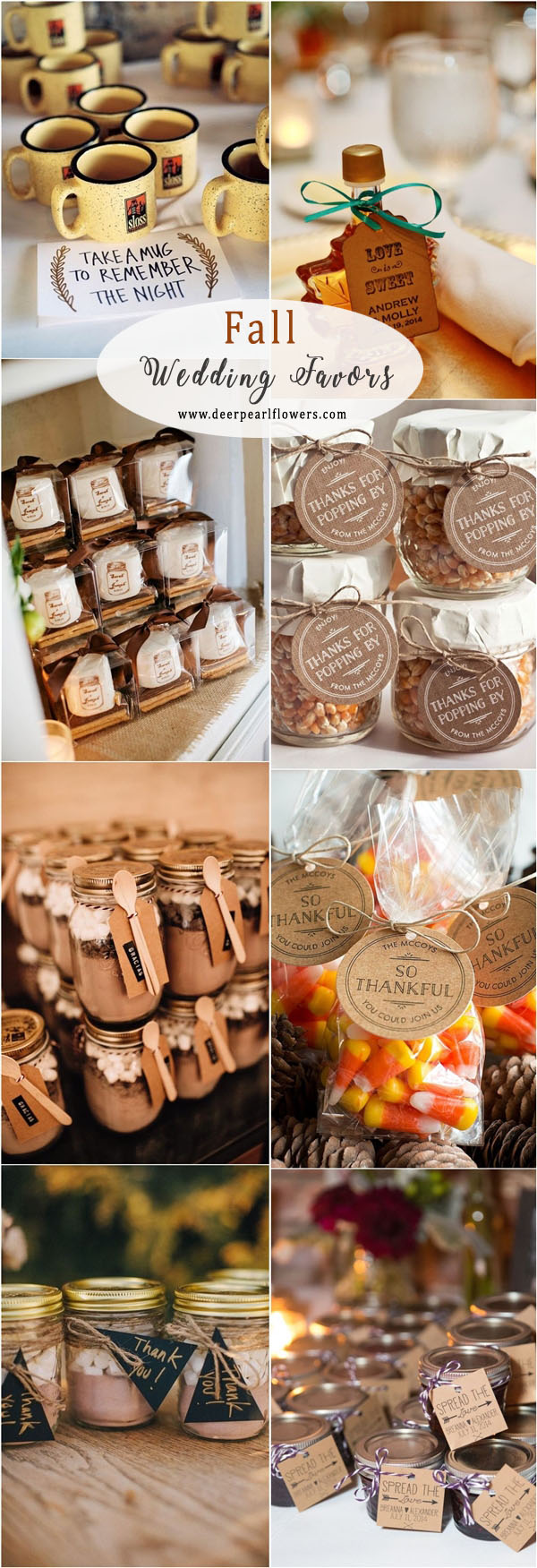 rustic fall wedding ideas -fall wedding favors