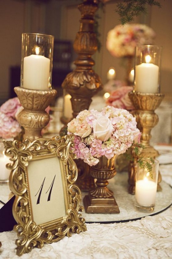 vintage baroque wedding centerpiece