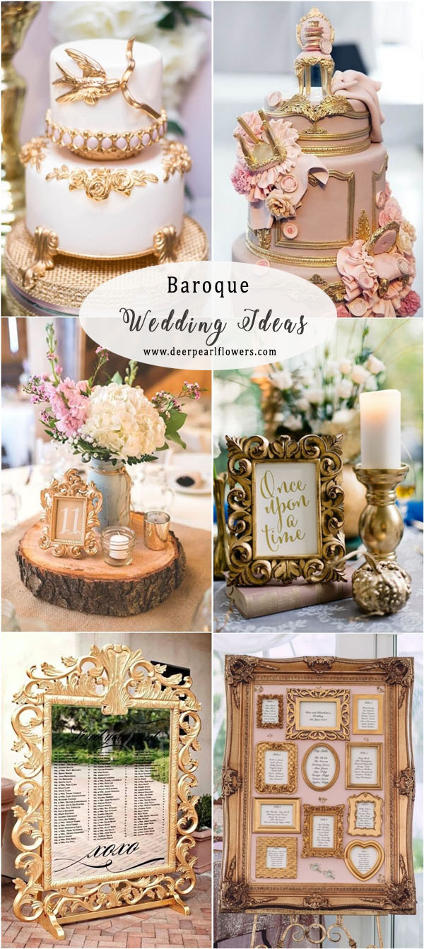 vintage baroque wedding decor idea