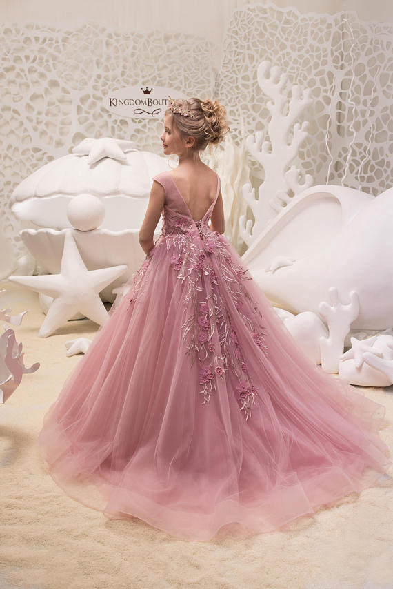 Blush Pink Flower Girl Dress 2