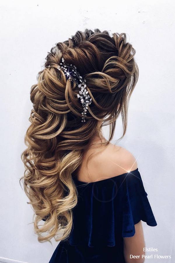 20 Long Wedding Hairstyles for Bride from Elstiles  Deer 