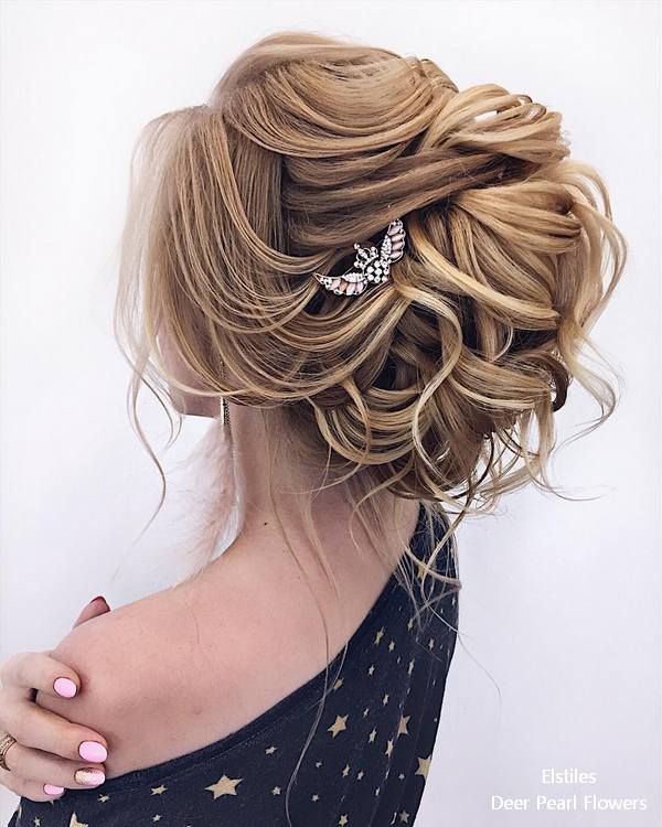 Elstiles long wedding updo hairstyles for bride