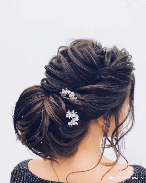 Elstiles long wedding updo hairstyles for bride