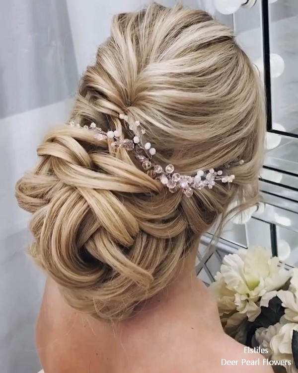 Elstiles long wedding updo hairstyles for bride