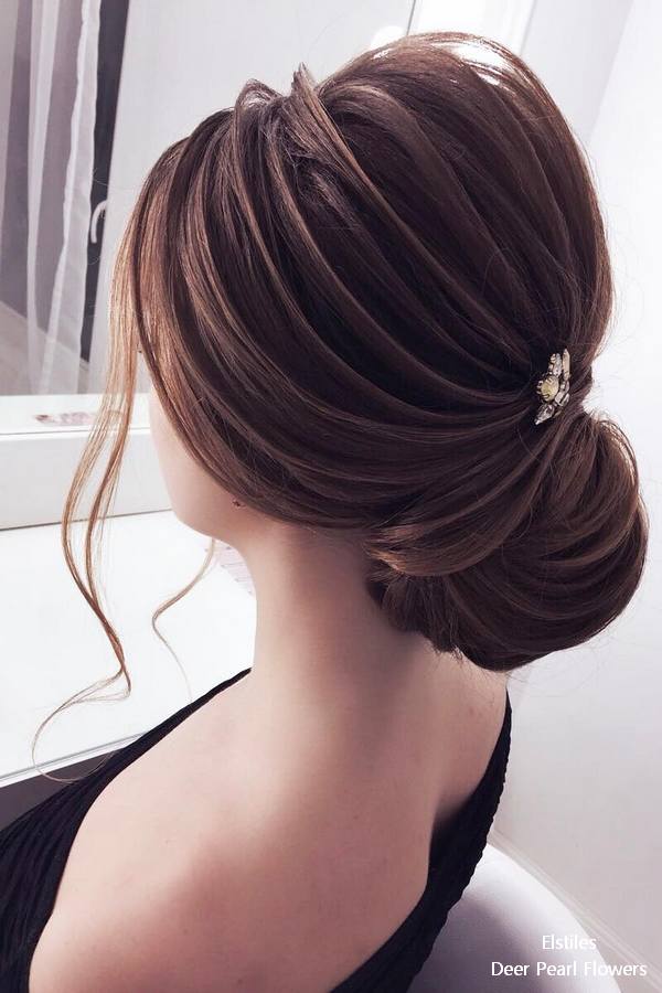 Elstiles long wedding updo hairstyles for bride