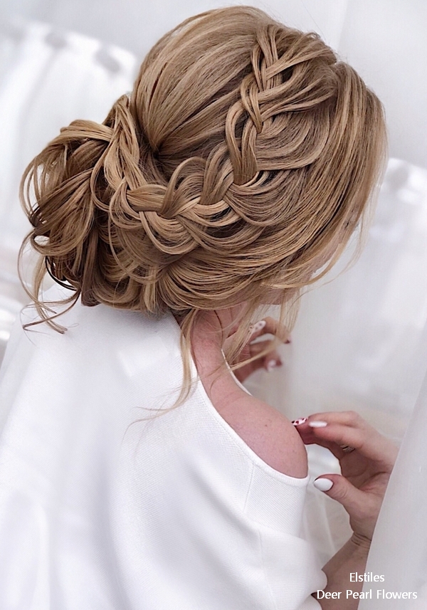 Elstiles long wedding updo hairstyles for bride