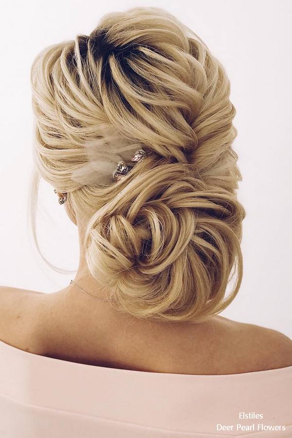 Elstiles long wedding updo hairstyles for bride