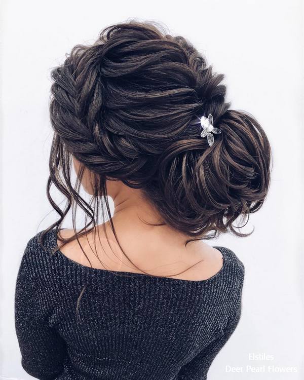 Elstiles long wedding updo hairstyles for bride