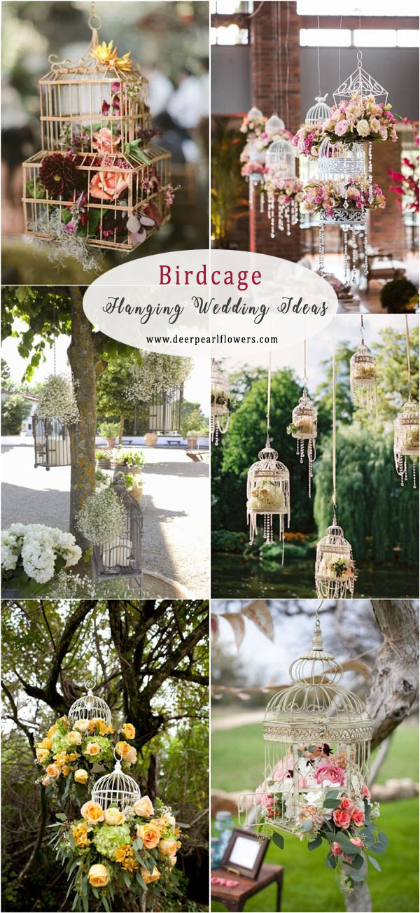 Hanging Vintage Birdcages Wedding Decor Ideas