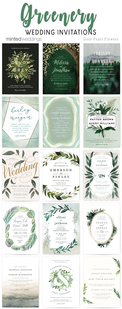 Minted greenery wedding invitations
