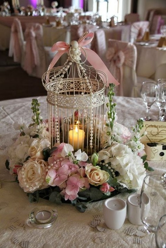 Pink Birdcage table design