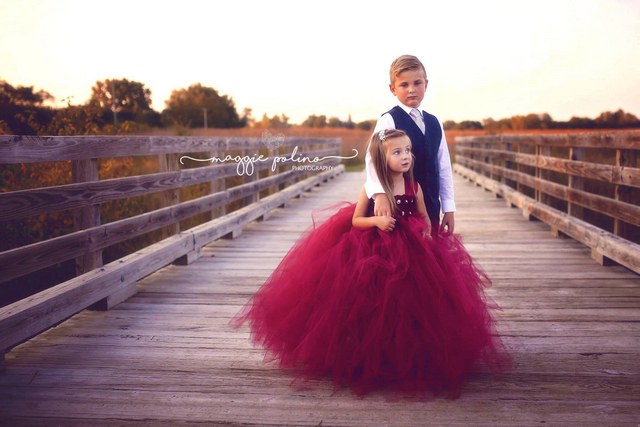 Tulle flower girl dress