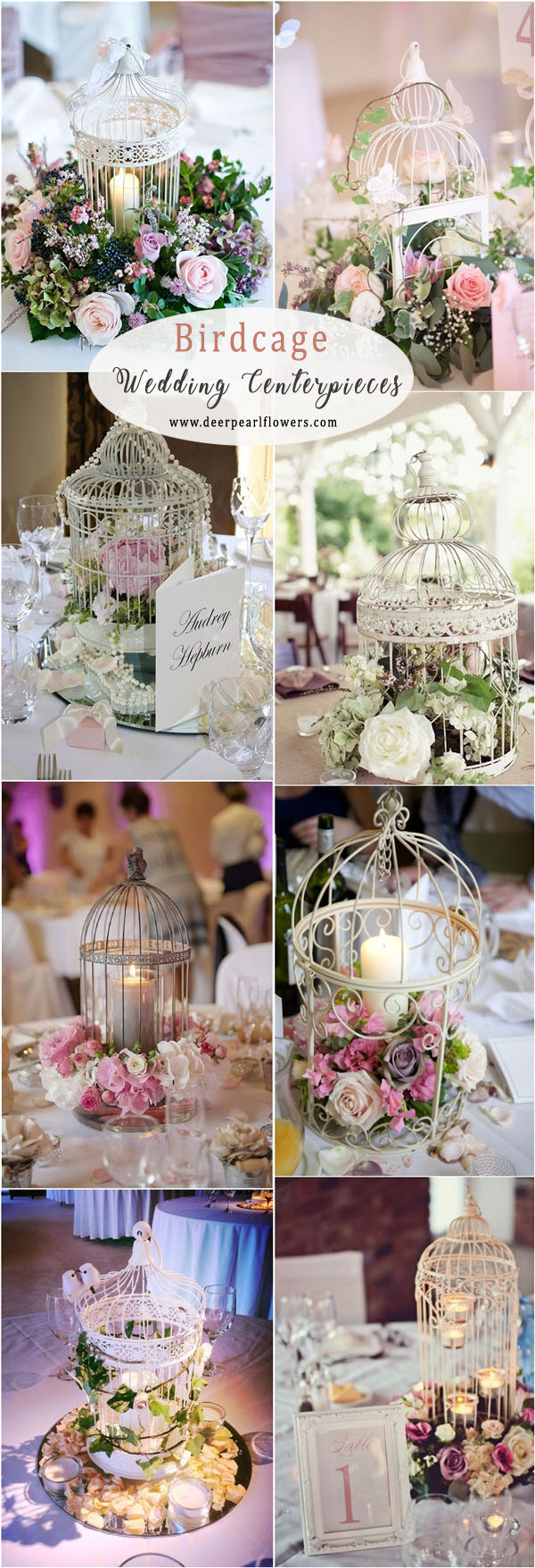 vintage birdcage wedding centerpiece ideas