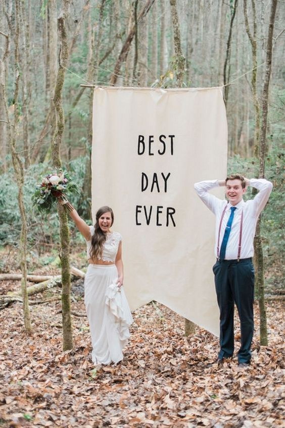 Best day ever ceremony banner