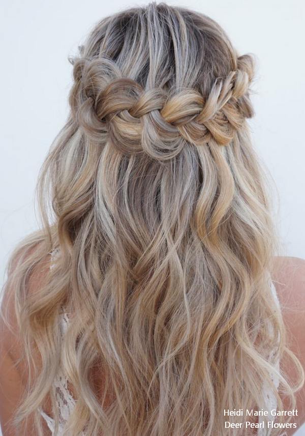 Half up half down wedding hairstyles from Heidi Marie Garrett