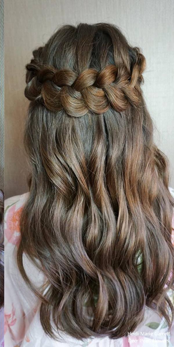 Half up half down wedding hairstyles from Heidi Marie Garrett